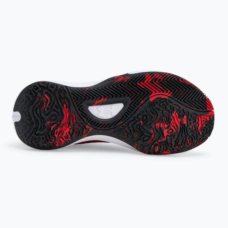 Under Armour GS Lockdown 7 rosso/nero/bianco scarpe da basket per bambini 4