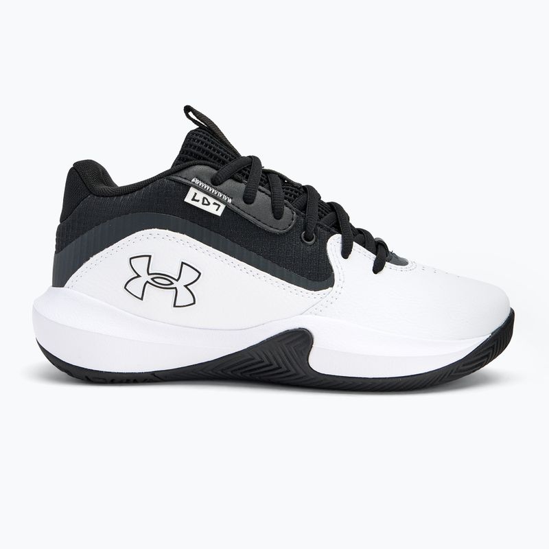 Under Armour GS Lockdown 7 scarpe da basket per bambini bianco/nero/nero 2