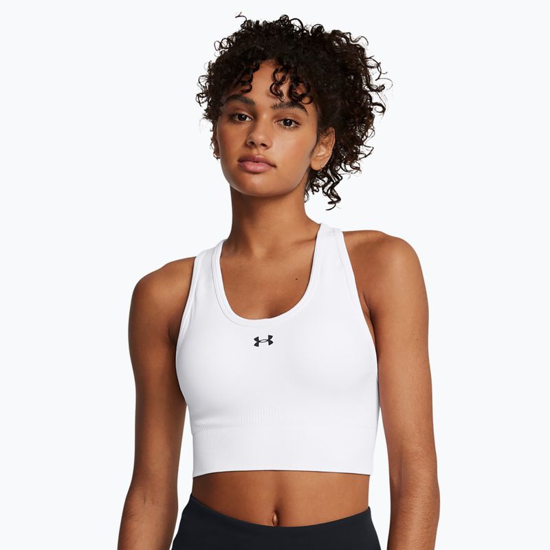 Reggiseno da allenamento Under Armour Vanish Seamless Mid Bianco / nero di marca