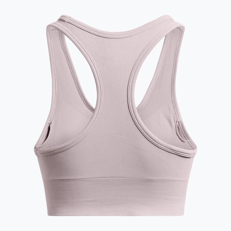 Reggiseno da allenamento Under Armour Vanish Seamless Mid Branded tetra grigio/bianco 5