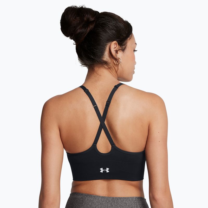 Reggiseno da allenamento Under Armour Vanish Seamless Low nero / bianco 2