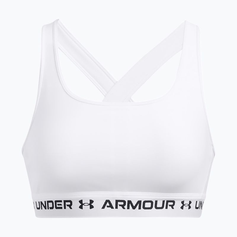 Reggiseno da allenamento Under Armour Crossback Mid bianco/bianco/nero 3