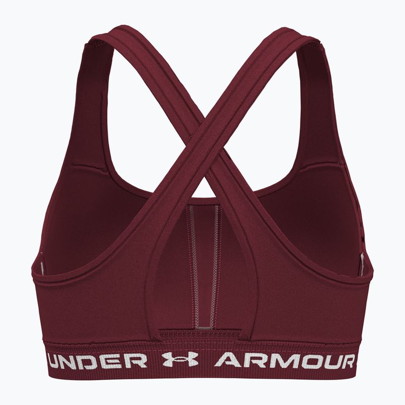 Reggiseno da allenamento Under Armour Crossback Mid cardinal/cardinal 2