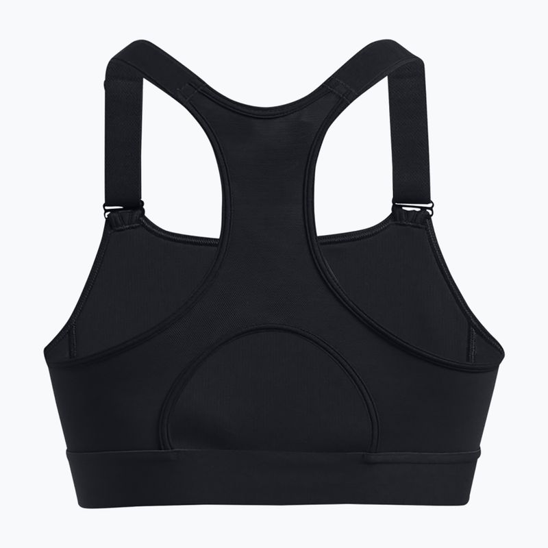 Reggiseno da allenamento Under Armour HeatGear Armour High nero/bianco 2