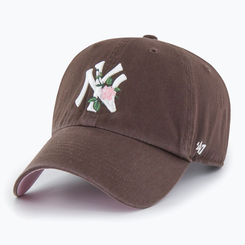 47 Marca New York Yankees Cappello Thorn CLEAN UP marrone