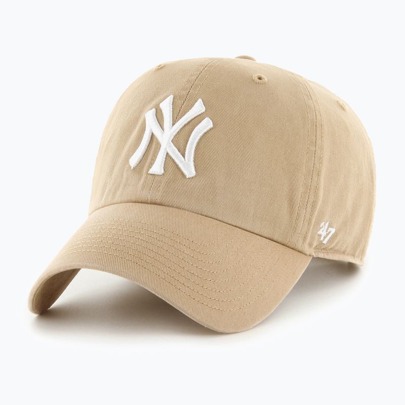 47 Brand MLB New York Yankees CLEAN UP W/No Loop Label berretto da baseball cachi
