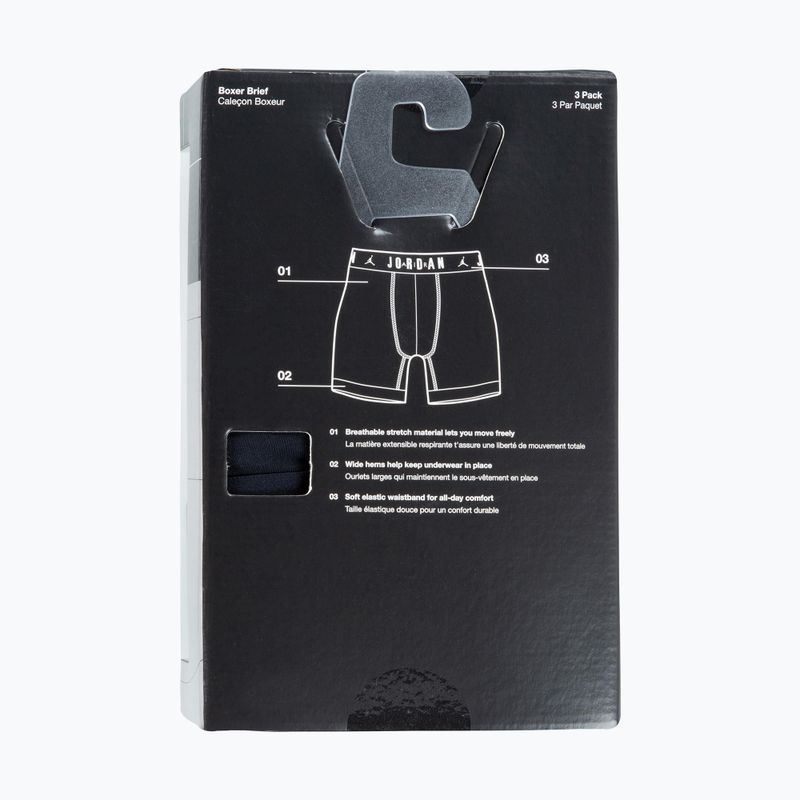 Boxer da uomo Jordan JHM Flight Cotton Core 3 paia nero 6