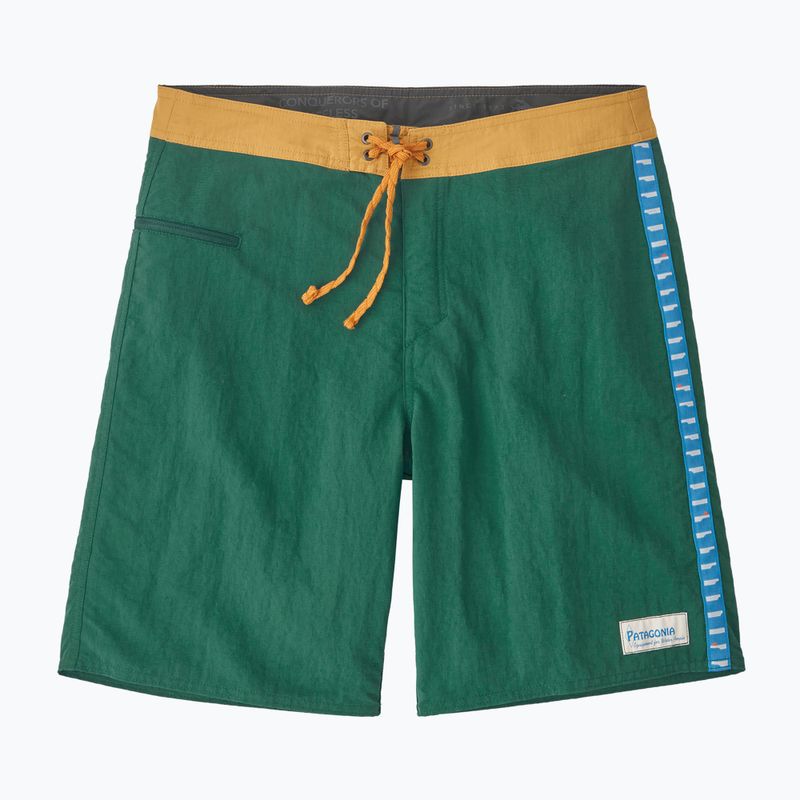 Pantaloncini da bagno Patagonia Wavefarer da uomo verde conifera 3