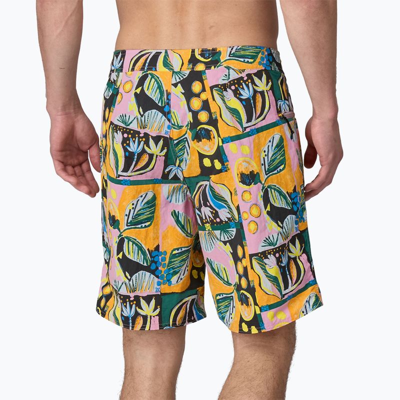 Pantaloncini da bagno Patagonia Wavefarer da uomo island seeds/milkweed malva 2