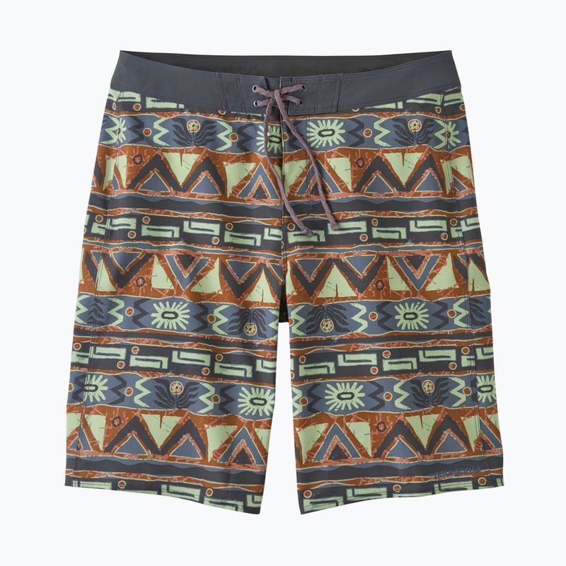 Pantaloncini da bagno Patagonia Wavefarer da uomo, speranze elevate, geo/grigio fucsia