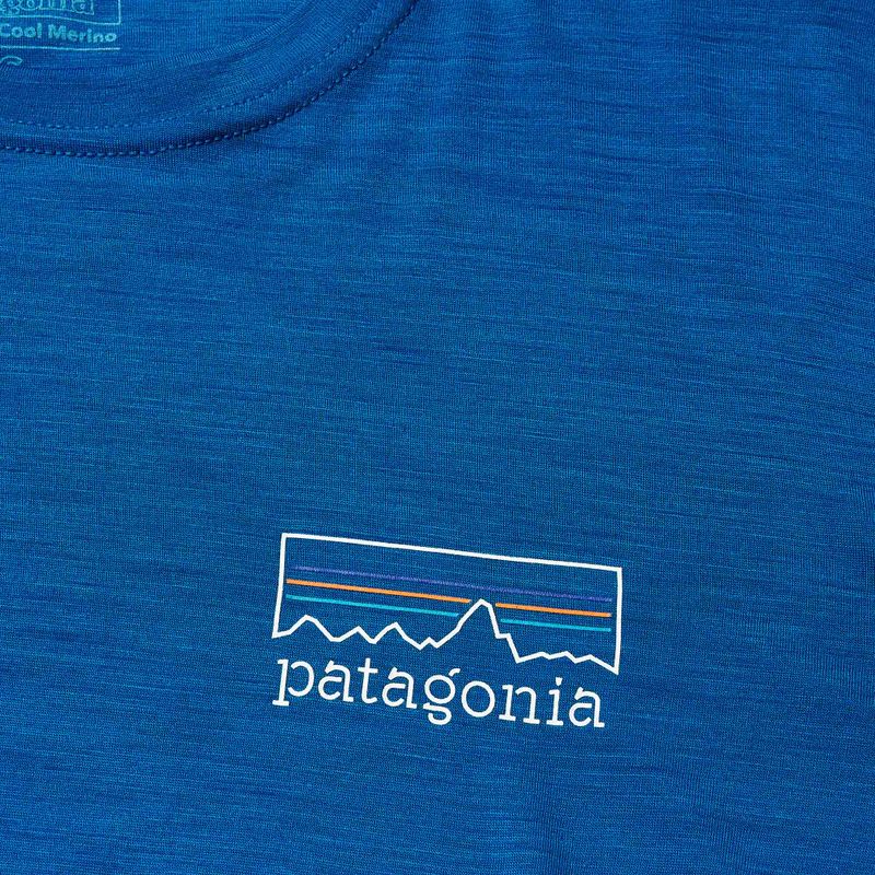 Patagonia Cap Cool Merino Blend Longsleeve Graphic donna fitz roy strata/endless blue 5