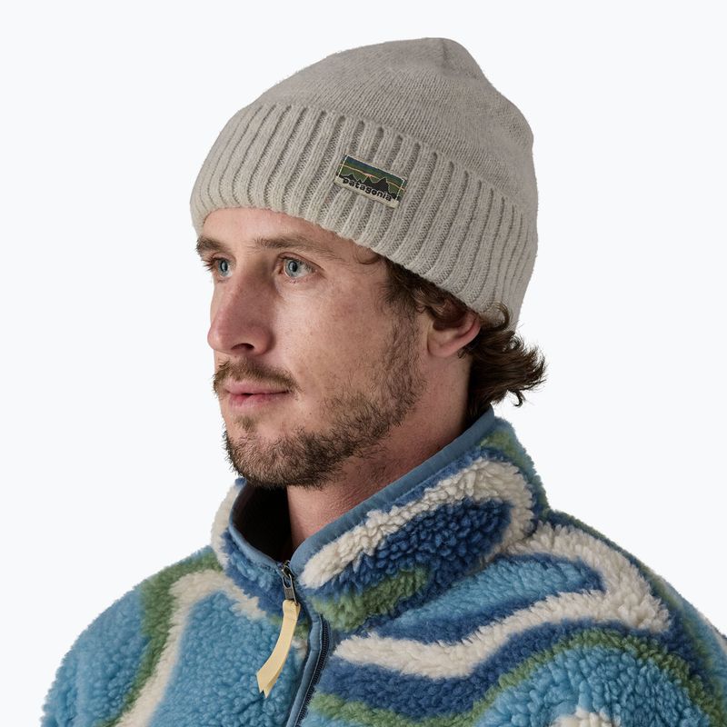 Patagonia berretto invernale Brodeo Beanie og legacy label/grigio chiaro 2