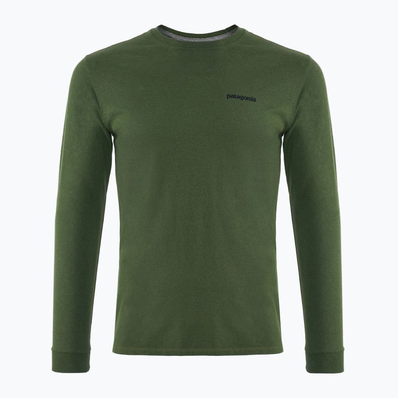 Patagonia P-6 Logo Responsibili Longsleeve da uomo verde torrey pine