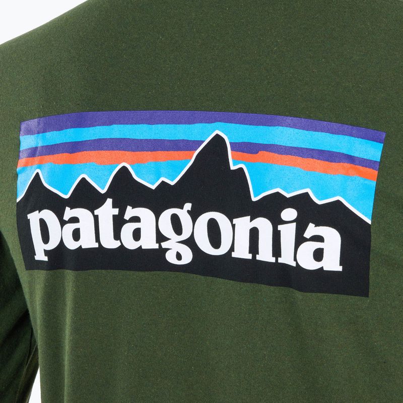 Patagonia P-6 Logo Responsibili Longsleeve da uomo verde torrey pine 4