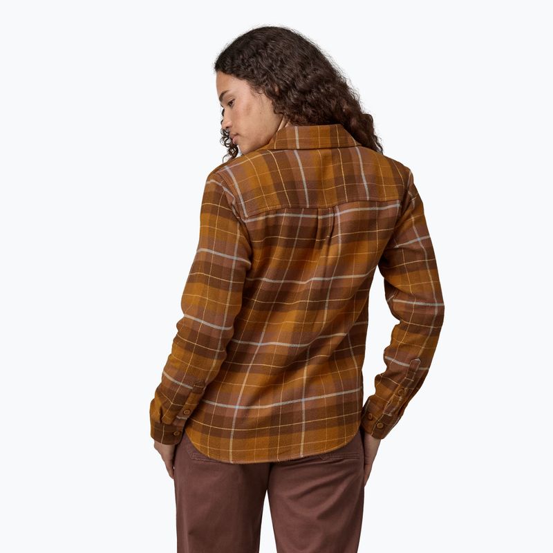 Camicia Patagonia da donna Fjord Flannel happy camper/shelter marrone 3