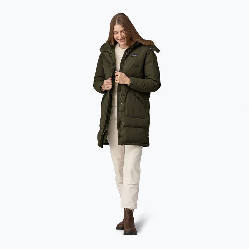 Patagonia Downdrift Parka da donna in piumino verde ago di pino 2