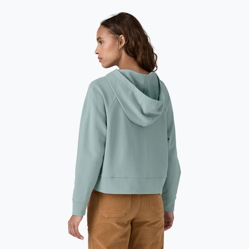 Felpa con cappuccio da donna in cotone biologico certificato Regenerative Essential Hoody, blu termico 3