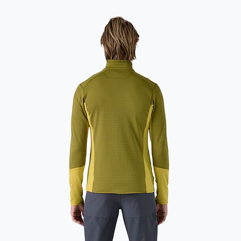 Felpa in pile Patagonia R1 Hybrid da uomo, colore verde graze 2