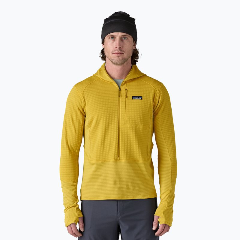 Giacca softshell da uomo Patagonia R1 Hybrid Pullover Hoody bundle verde