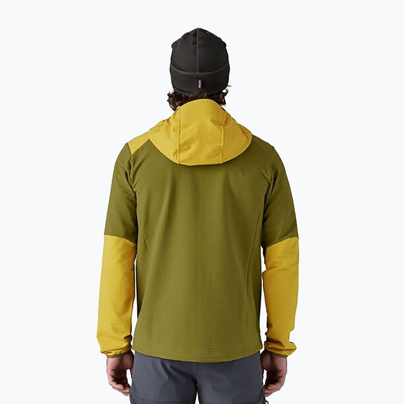 Felpa R1 TechFace Hoody da uomo di Patagonia, colore verde ghiaia 2