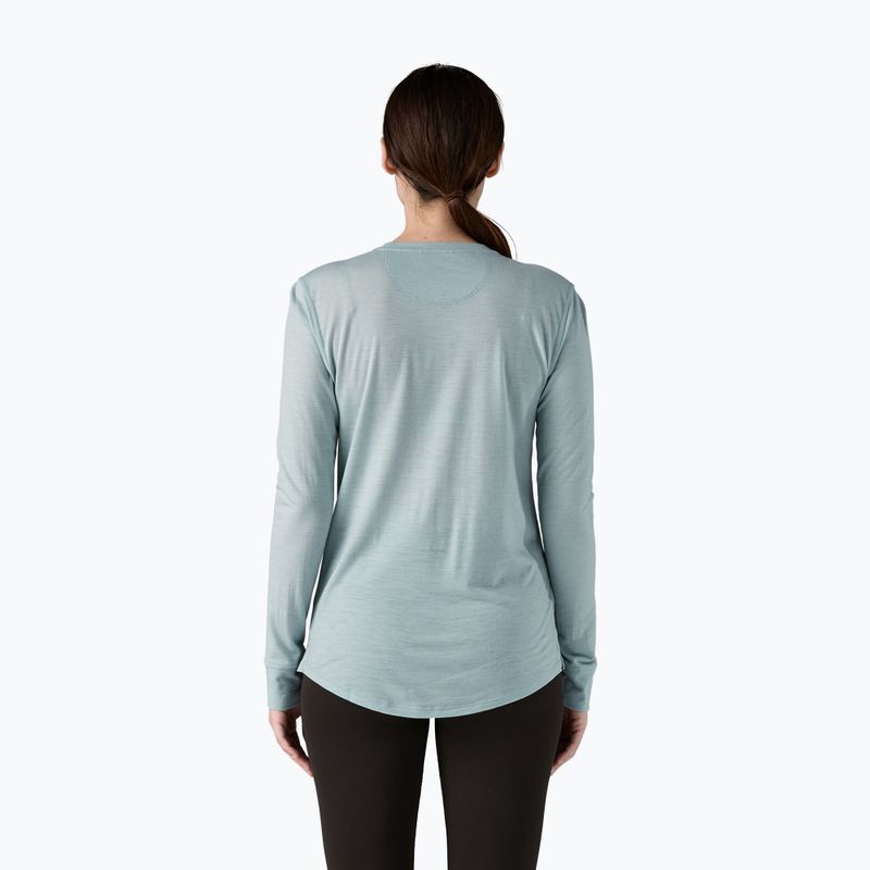 Patagonia Cap Cool Merino Blend Graphic stripe longsleeve donna: blu termico 2