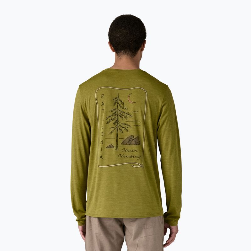 Uomo Patagonia Cap Cool Daily Graphic Lands clean climb roots/graze green x-dye longsleeve 2