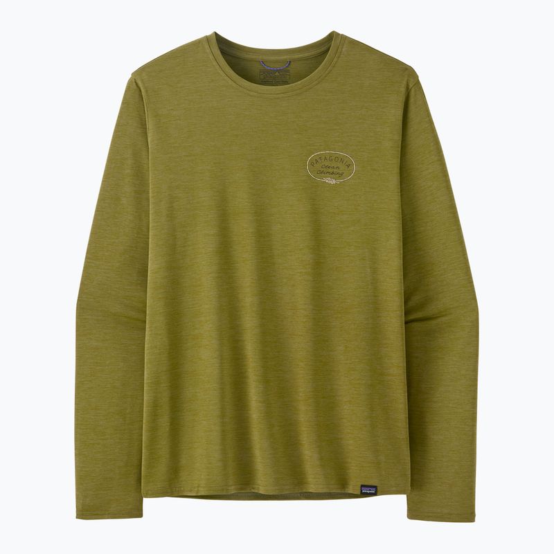 Uomo Patagonia Cap Cool Daily Graphic Lands clean climb roots/graze green x-dye longsleeve 3