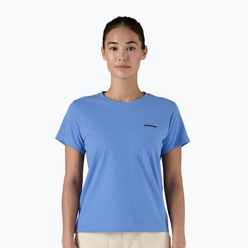 Patagonia P-6 Logo Responsabili-Tee donna blu abbondante 7