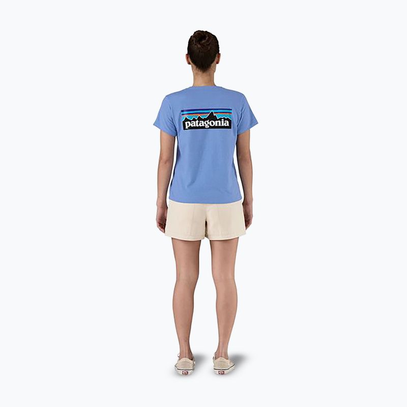 Patagonia P-6 Logo Responsabili-Tee donna blu abbondante 2