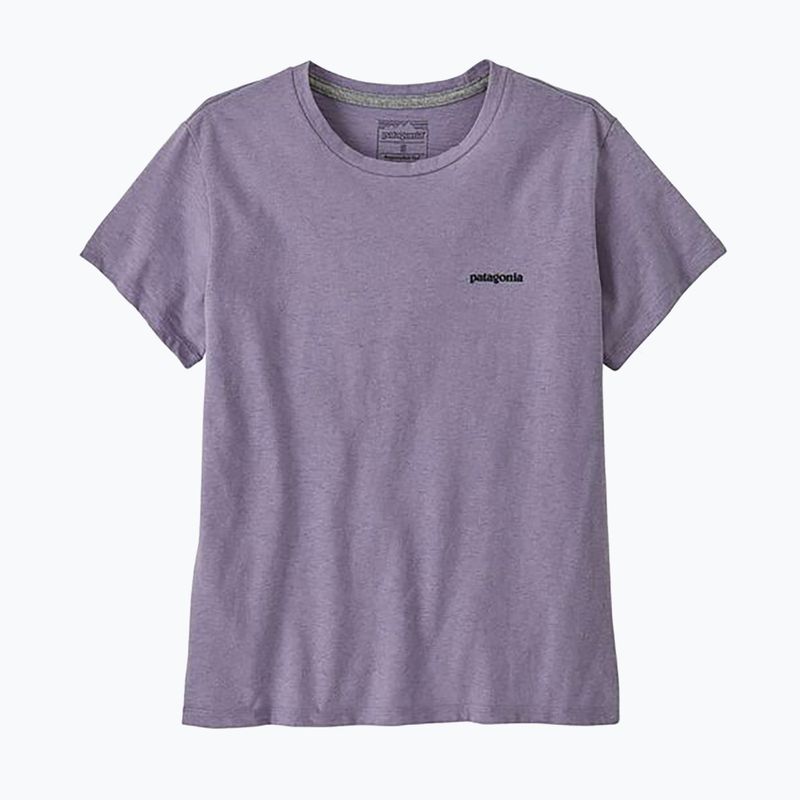 Maglietta Patagonia P-6 Logo Responsabili-Tee donna in cemento viola