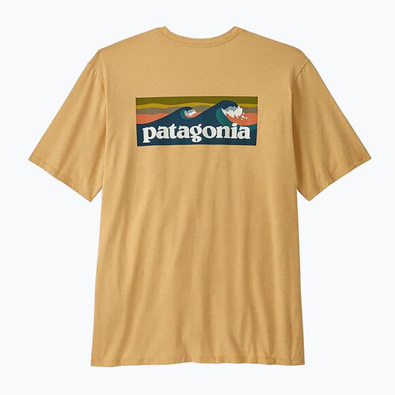Maglietta da uomo Patagonia Boardshort Logo Pocket Responsibili beeswax tan 2