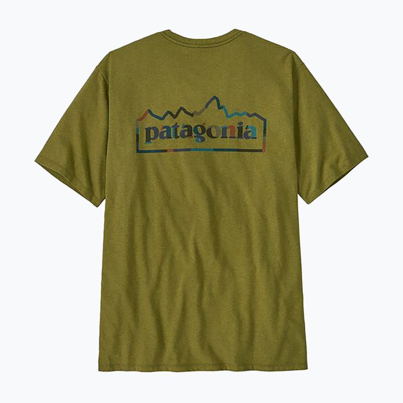 Maglietta Patagonia Unity Fitz Responsibili da uomo, colore verde ghiaia 2