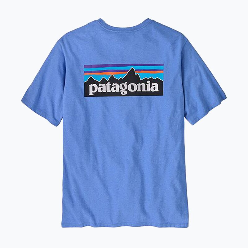 Patagonia P-6 Logo Responsabili-Tee uomo blu abbondante 4