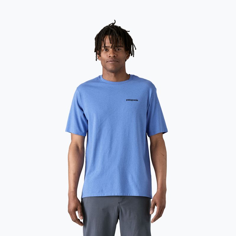 Patagonia P-6 Logo Responsabili-Tee uomo blu abbondante 2