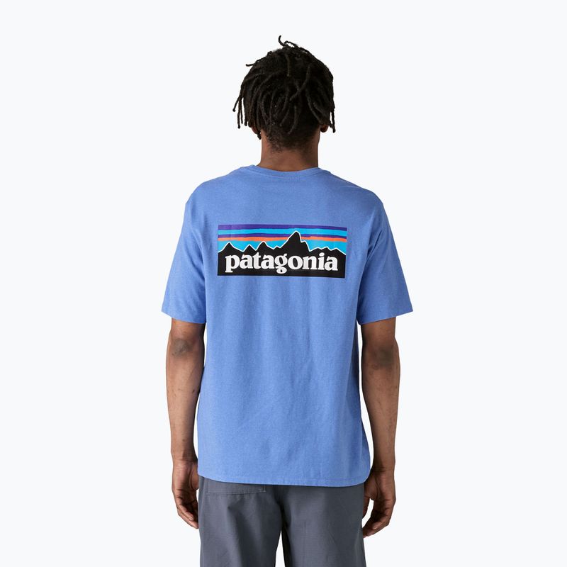 Patagonia P-6 Logo Responsabili-Tee uomo blu abbondante 4