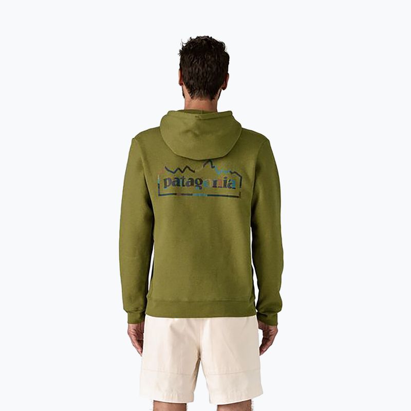 Felpa con cappuccio Patagonia Unity Fitz Uprisal da uomo, colore verde ghiaia 2