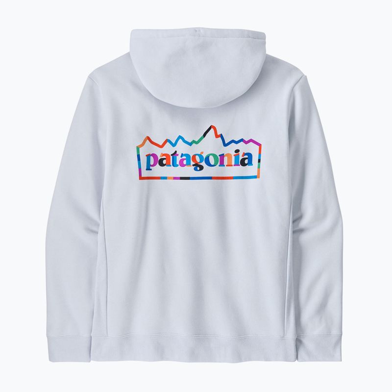 Felpa con cappuccio Patagonia Unity Fitz Uprisal da uomo, bianco 2