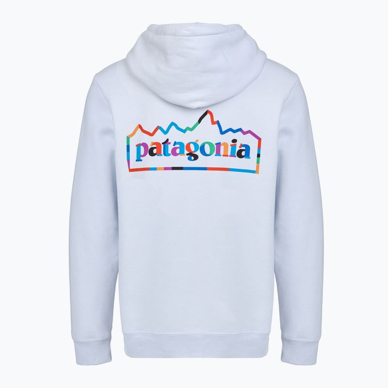 Felpa con cappuccio Patagonia Unity Fitz Uprisal da uomo, bianco 4
