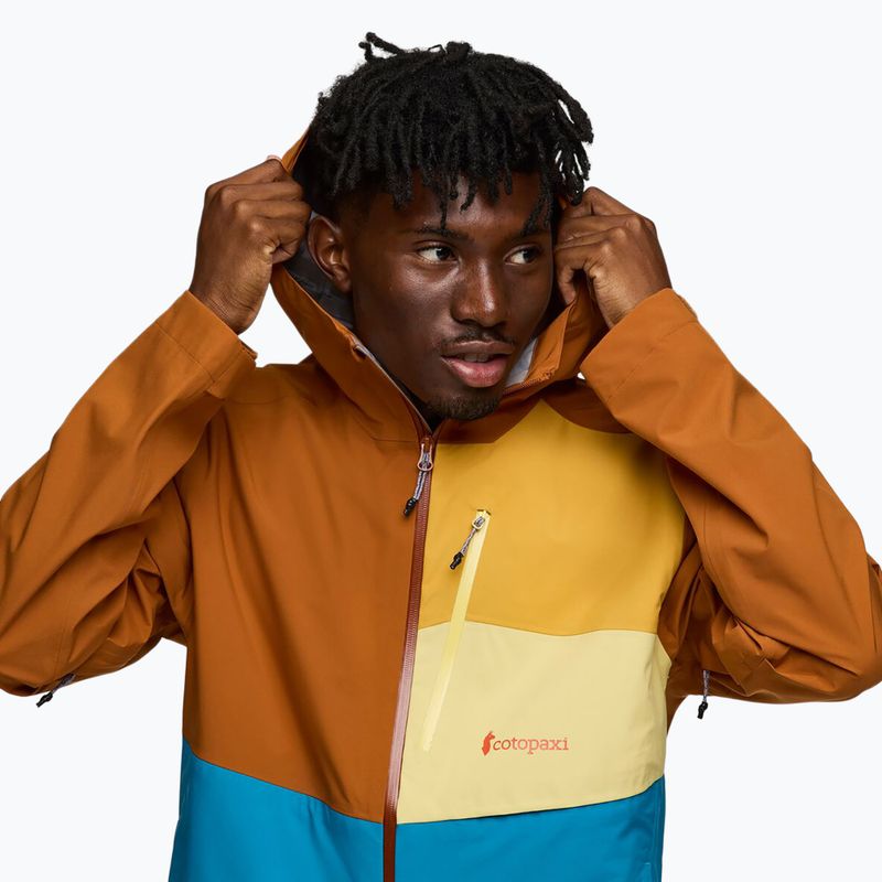 Giacca antipioggia da uomo Cotopaxi Impermeo 3L Hooded Shell sienna/lake 9