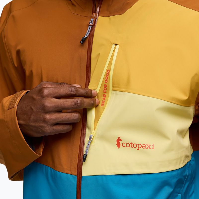 Giacca antipioggia da uomo Cotopaxi Impermeo 3L Hooded Shell sienna/lake 11