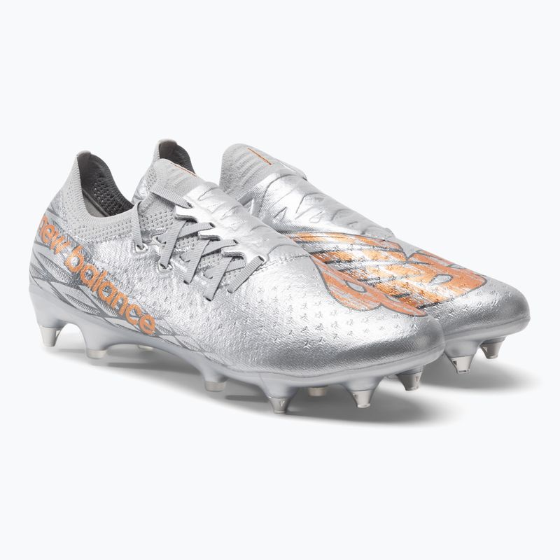 Scarpe da calcio da uomo New Balance Furon v7 Pro SG argento 4