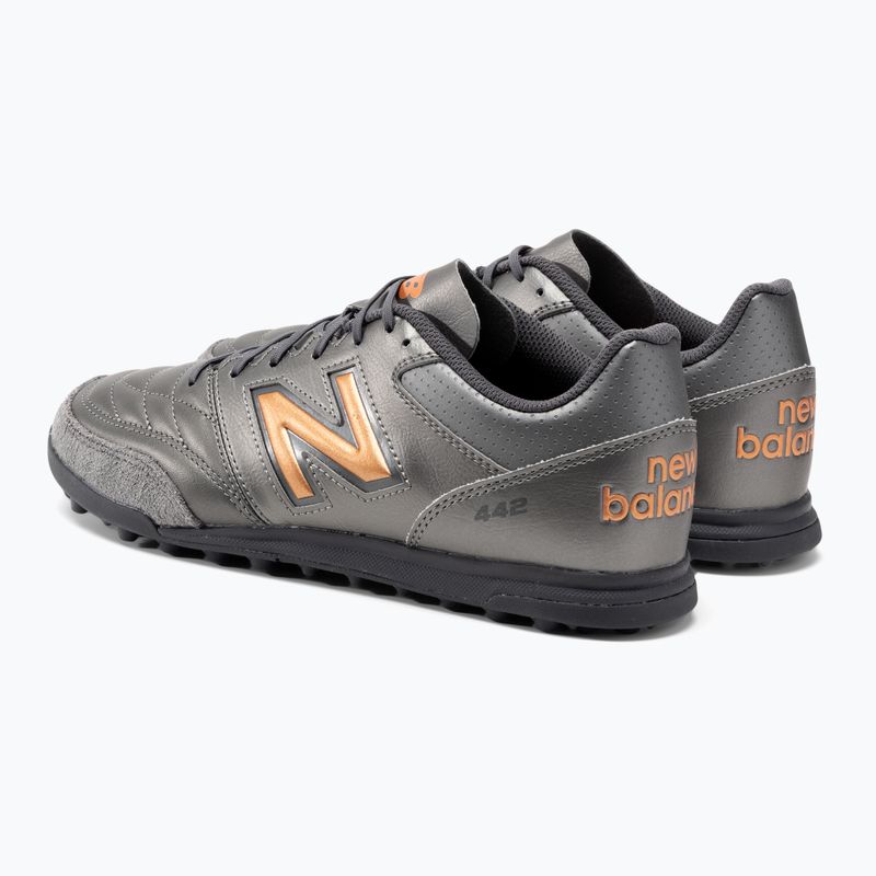 Uomo New Balance 442 v2 Team TF scarpe da calcio argento 3