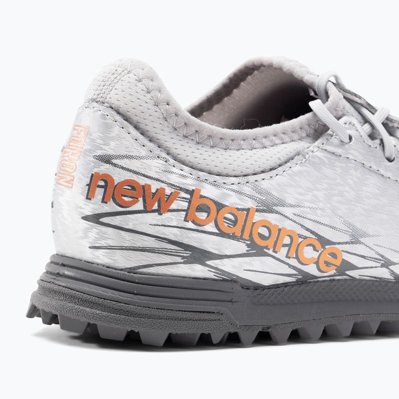 Scarpe da calcio per bambini New Balance Furon v7 Dispatch JNR TF argento 8