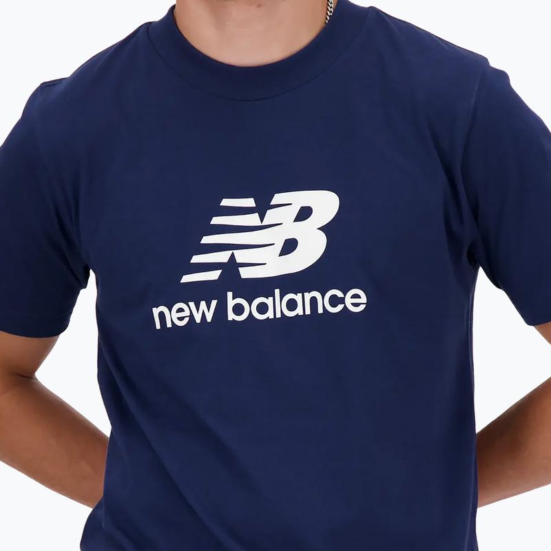 T-shirt New Balance Stacked Logo Uomo navy 4