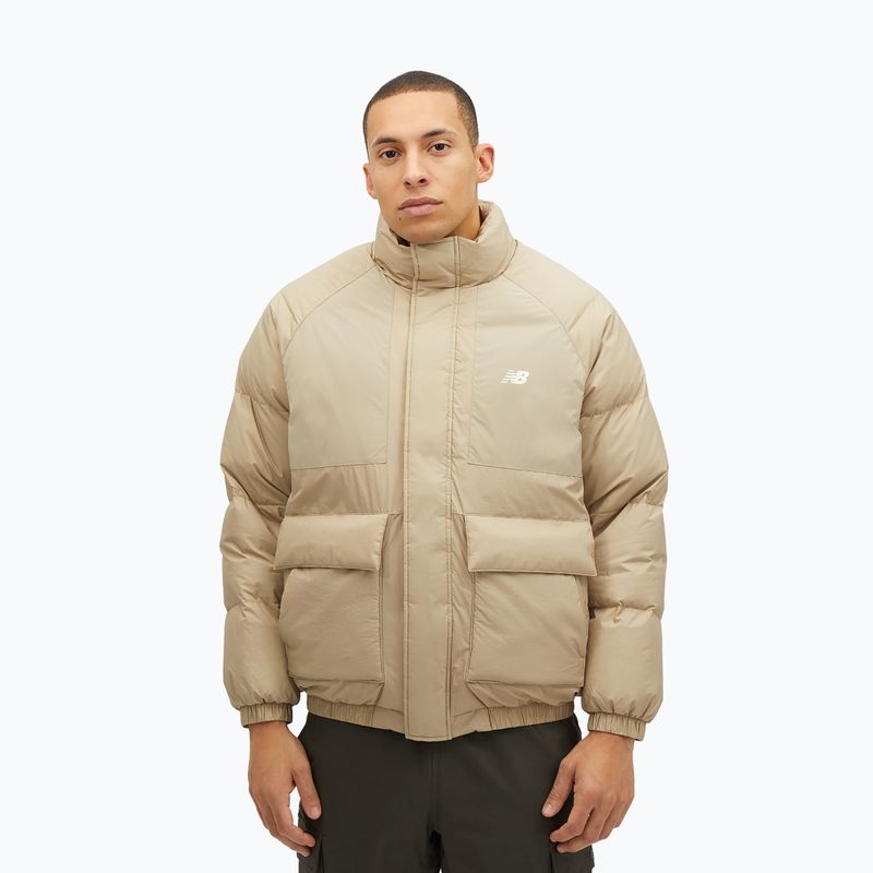 Piumino uomo New Balance NBX Academy Mix Down beige