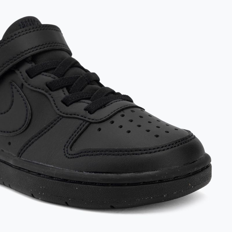 Scarpe Nike Court Borough Low Recraft da bambino nero/nero/nero 7