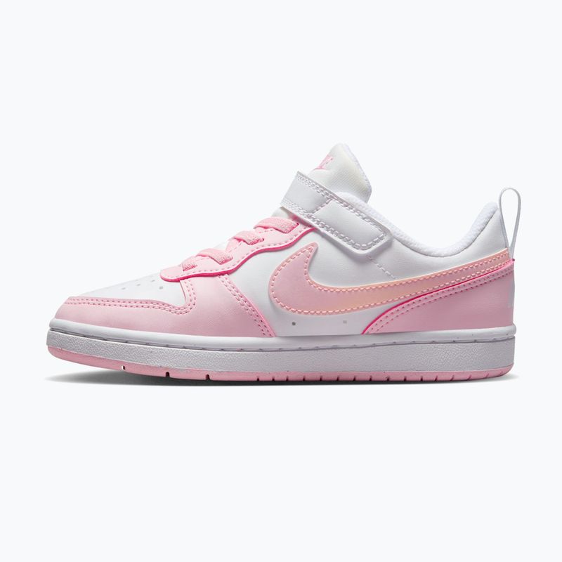 Scarpe per bambini Nike Court Borough Low Recraft white/pink foam 2