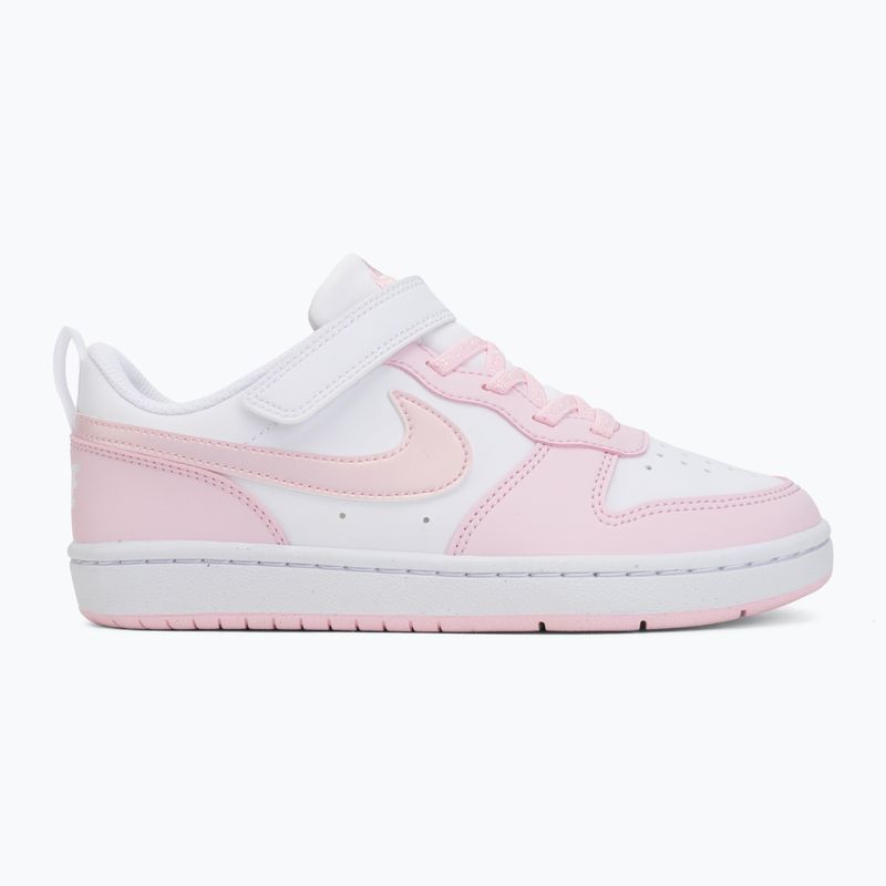 Scarpe per bambini Nike Court Borough Low Recraft white/pink foam 2