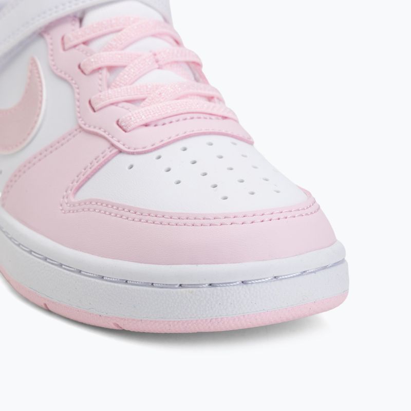 Scarpe per bambini Nike Court Borough Low Recraft white/pink foam 7