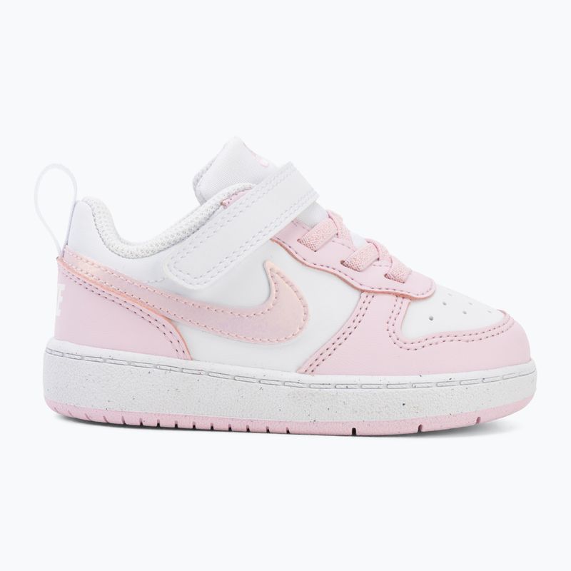 Scarpe per bambini Nike Court Borough Low Recraft white/pink foam 2